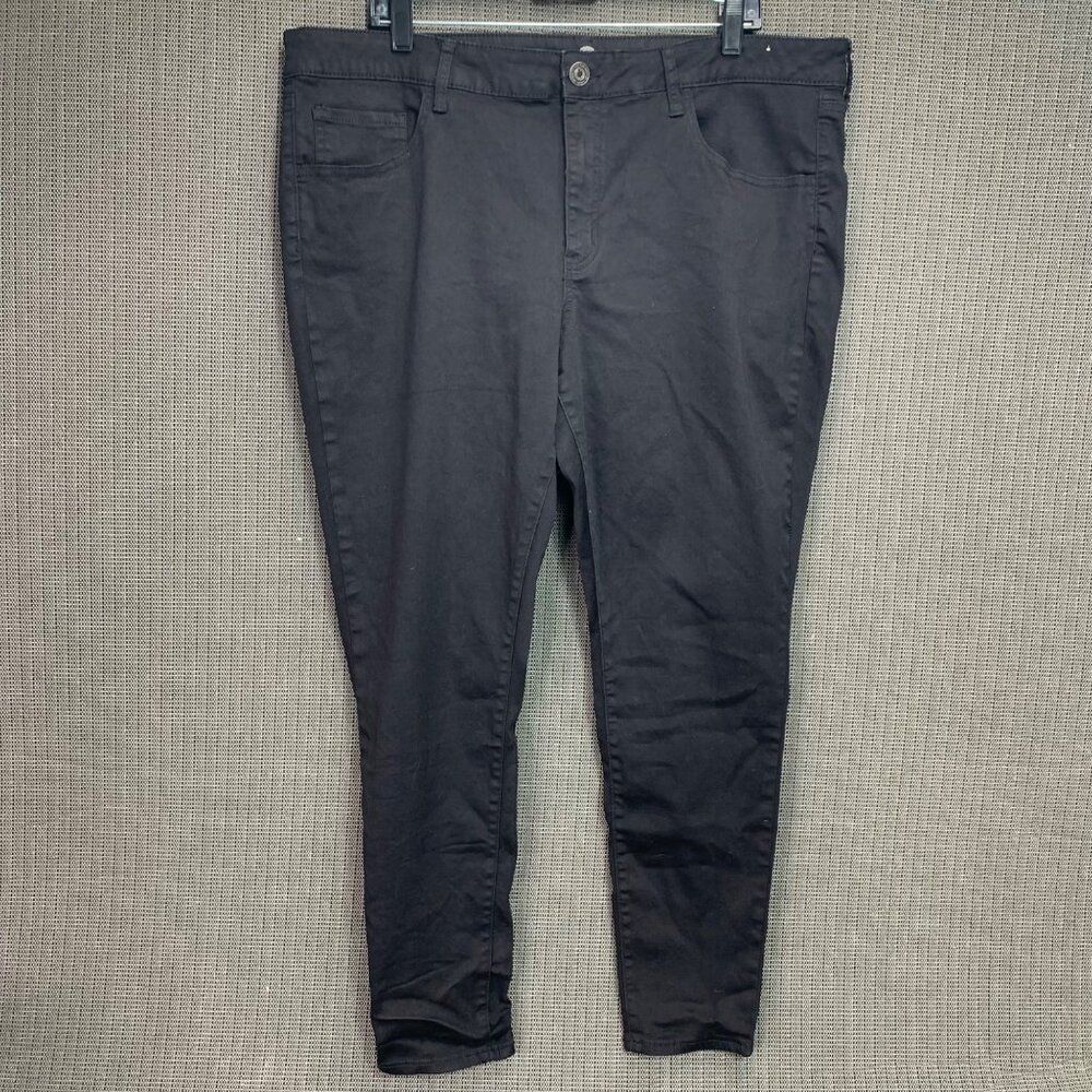 So American Heritage Womens Plus Size 22 Black Denim Jeggins HighRise Skinny